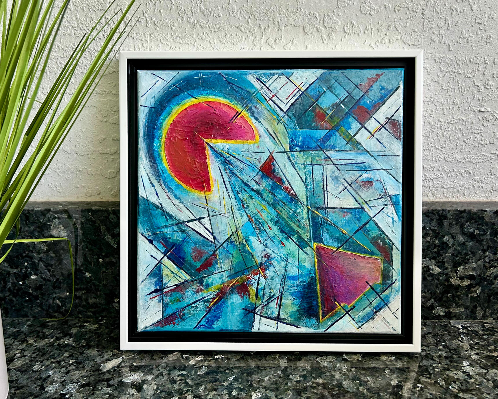 Vector Sunrise - Abstract Painting 12x12 in